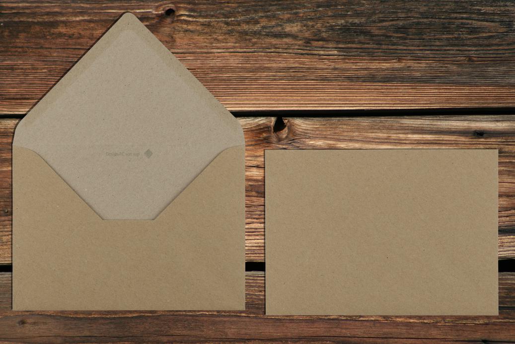 Briefhüllen B6 125/176 mm Nassklebend Recycling Braun 100 g/qm